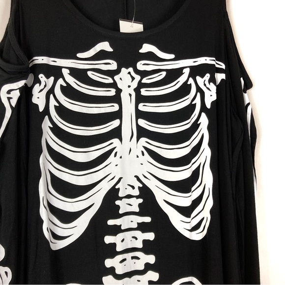 Torrid | Sexy Black Cold Shoulder Skeleton Slit Maxi Dress - Picture 3 of 7